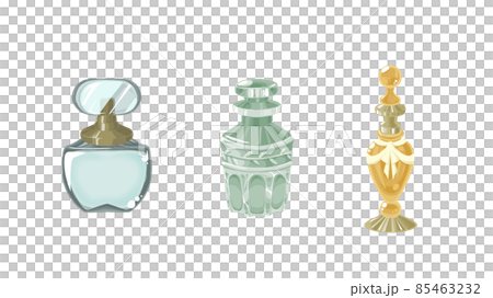 Assorted illustrations of perfume bottles 85463232