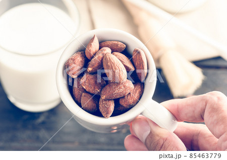 heap of almonds heap of almonds 85463779