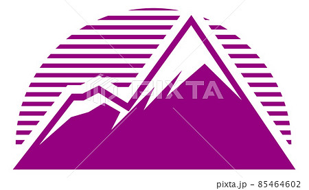 Mountain with snow on top logo. Ice peaks icon 85464602