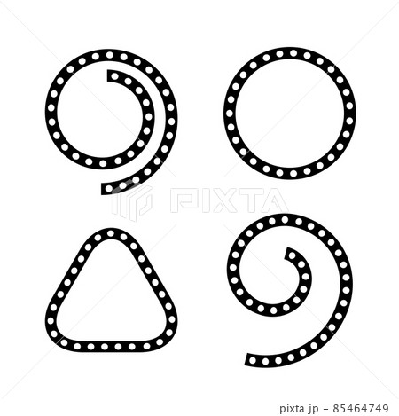 Abstract spiral, circle and triangle elements for design. 85464749