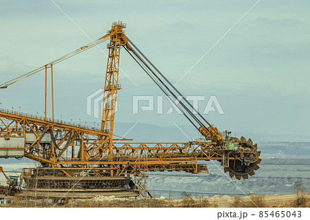 Coal mining machine near Most, Northern Bohemia, Czech Republic Coal mining machine near Most, Northern Bohemia, Czech Republic 85465043