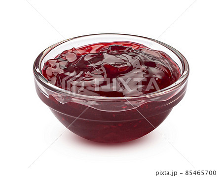 Berry jam isolated on white background 85465700