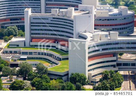 Austria, Vienna, The United Nations Office, aerial view 85465701