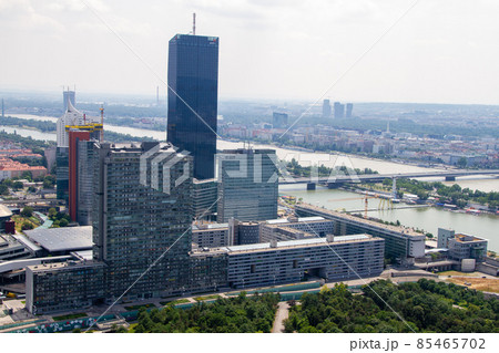 Austria, Vienna, Aerial view Mischek tower and PWC Tower Austria, Vienna, Aerial view Mischek tower and PWC Tower 85465702