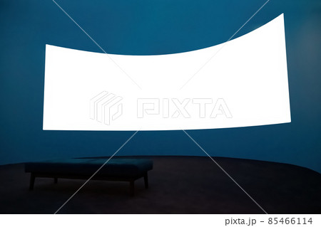 Blank large interactive wall display - white screen concept Blank large interactive wall display - white screen concept 85466114