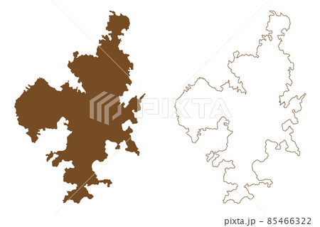 Geojedo island (Republic of Korea, ROK) map vector illustration, scribble sketch Koje or Geoje Island map Geojedo island (Republic of Korea, ROK) map vector illustration, scribble sketch Koje or Geoje Island map 85466322