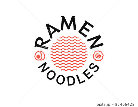 Ramen soup bowl logo template 85466428