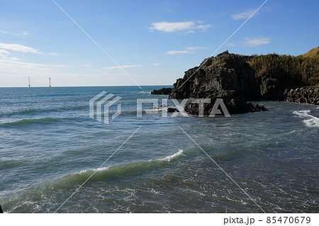 千葉県銚子市の屛風ヶ浦周辺の海岸の風景 千葉県銚子市の屛風ヶ浦周辺の海岸の風景 85470679