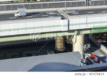 東横堀川　阪神高速　大阪市中央区本町　 85470814