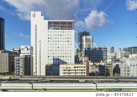 大阪市中央区本町　都市風景　朝 85470815