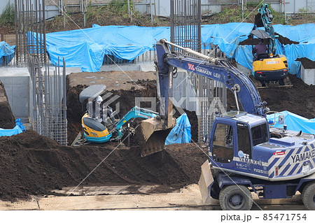 多摩平の森マンション建設現場 多摩平の森マンション建設現場 85471754