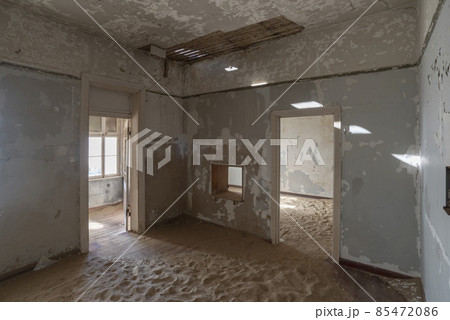 abandoned interior with sand abandoned interior with sand 85472086