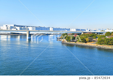 京浜大橋より東海ふ頭公園方面を望む(東京都大田区)【2021.12】 85472634