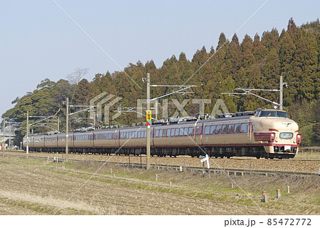 北陸本線　大聖寺－牛ノ谷　JR西日本　485系　A07編成（京都）　雷鳥 85472772