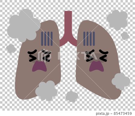 Lung character smoking Lung character smoking 85473459