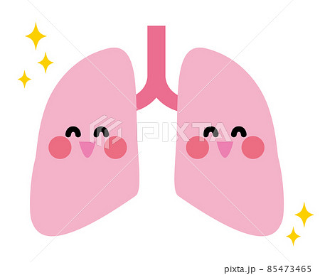 肺　キャラクター　笑顔 85473465