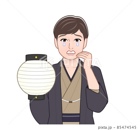渋い色の羽織袴を着た男性 85474545