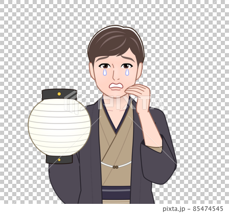 渋い色の羽織袴を着た男性 85474545