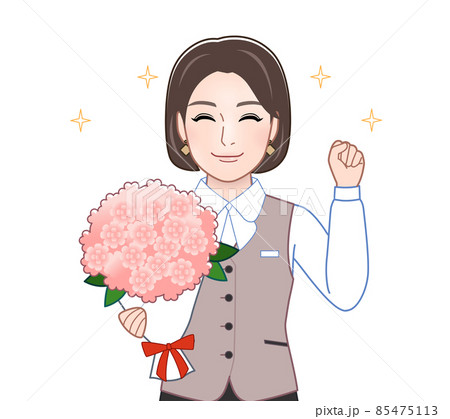 事務所にいる女性のイラスト 事務所にいる女性のイラスト 85475113