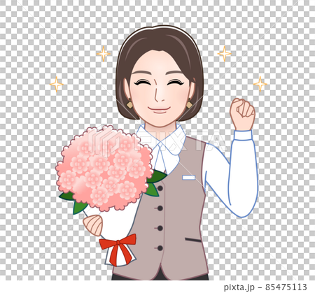 事務所にいる女性のイラスト 事務所にいる女性のイラスト 85475113