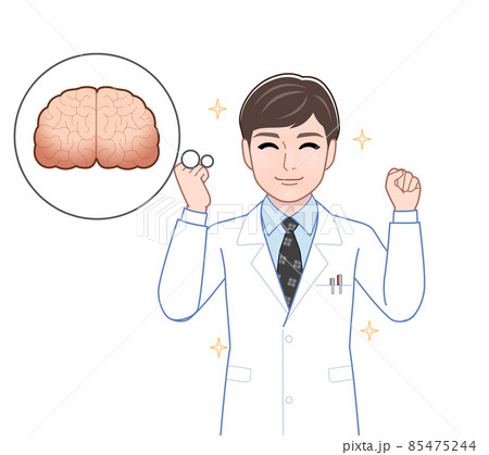 若い男性医師のイラスト 若い男性医師のイラスト 85475244