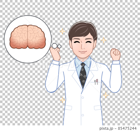 若い男性医師のイラスト 若い男性医師のイラスト 85475244