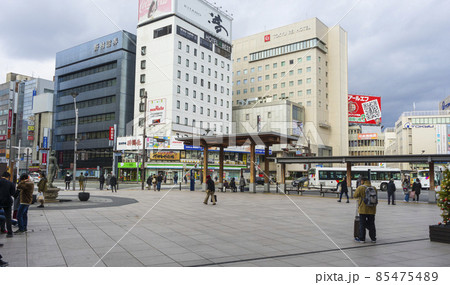 Nagano, Japan - Dec 15 ,2019 : View of Nagano Station (Nagano-eki), a railway station in Nagano City, Japan on Dec 15 ,2019. Nagano, Japan - Dec 15 ,2019 : View of Nagano Station (Nagano-eki), a railway station in Nagano City, Japan on Dec 15 ,2019. 85475489