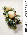 Holidays composition on wooden background 85476575