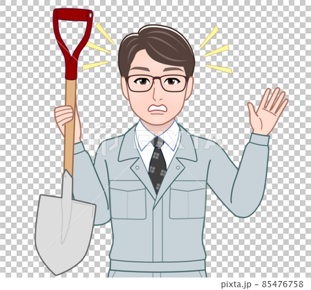 作業着を着て仕事をしている男性 作業着を着て仕事をしている男性 85476758