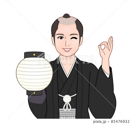 江戸時代の武士のイラストのイラスト素材