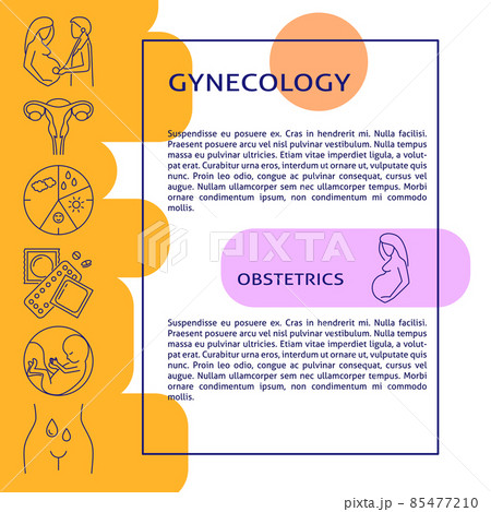 Gynecology banner template with text 85477210