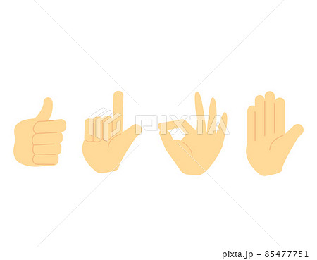 シンプルな手のアイコン ハンドサイン Okサインのイラスト素材