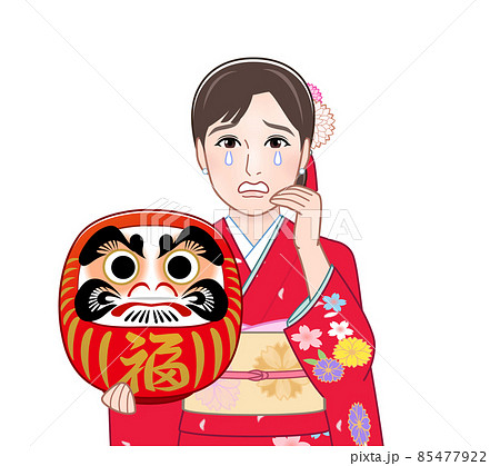 赤い晴れ着を着た若い女性 赤い晴れ着を着た若い女性 85477922