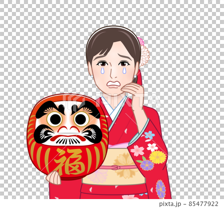 赤い晴れ着を着た若い女性 赤い晴れ着を着た若い女性 85477922