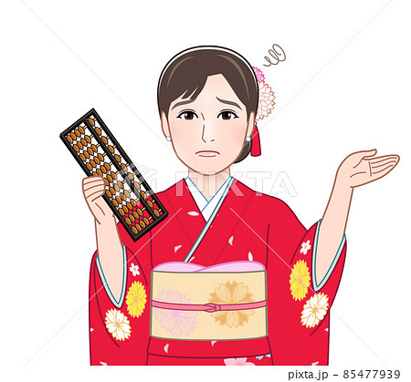 赤い晴れ着を着た若い女性 赤い晴れ着を着た若い女性 85477939