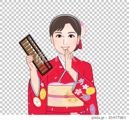 赤い晴れ着を着た若い女性 赤い晴れ着を着た若い女性 85477963