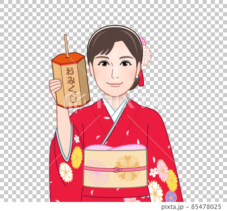 和服を着た若い女性 和服を着た若い女性 85478025