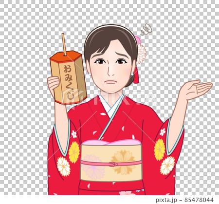 和服を着た若い女性 85478044