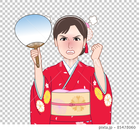 和服を着た若い女性 85478060