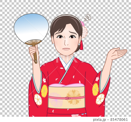 Young woman wearing kimono 85478061