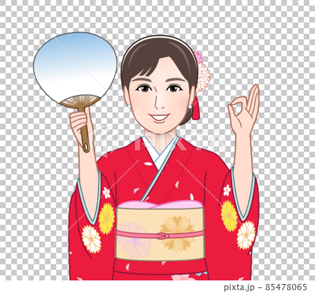 和服を着た若い女性 和服を着た若い女性 85478065