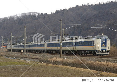 北陸本線　大土呂ー北鯖江　JR西日本　485系　Y13＋Y03編成（金沢）　しらさぎ 85478798