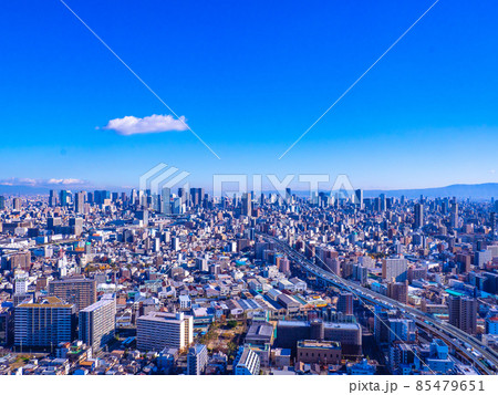大阪市の街並と高層ビル群 大阪市の街並と高層ビル群 85479651
