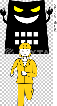 ブラック企業から逃げ出す女性 ブラック企業から逃げ出す女性 85479964