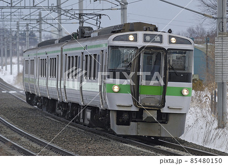 千歳線　島松－北広島　JR北海道　721系　F10編成（札幌） 85480150