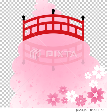 日式橋和河紅粉紅 日式橋和河紅粉紅 85481153