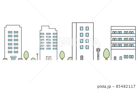 中層ビルのイラスト素材のイラスト素材