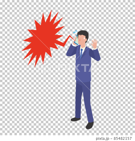 クレームの連絡を受ける男性 クレームの連絡を受ける男性 85482157