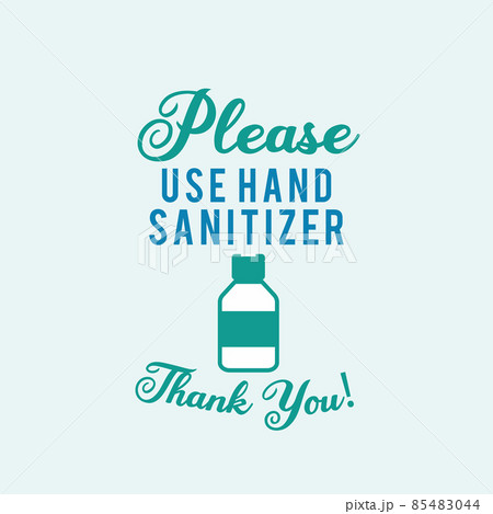 Please use hand sanitizer illustration concept coronavirus Covid-19. Corona virus from Wuhan China. Stock 85483044