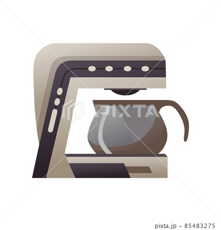 Coffee maker machine icon. Kitchen accessorie for making a drink. Isolated electronic equipment 85483275